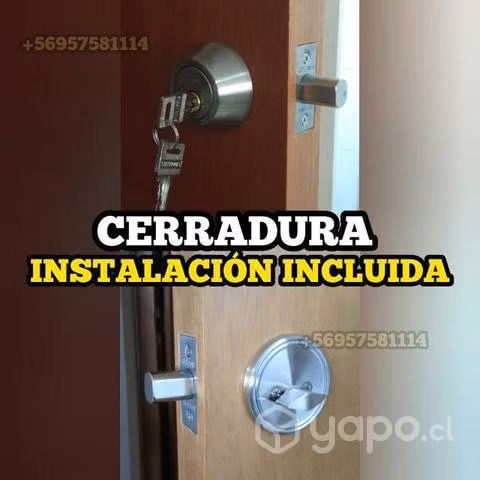 Cerradura con 03 llaves Instalación incluida