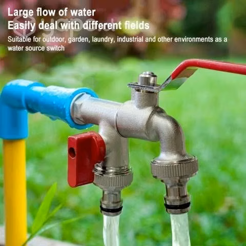 Llave con 2 salidas (Manguera y riego automático) - Imagen 2