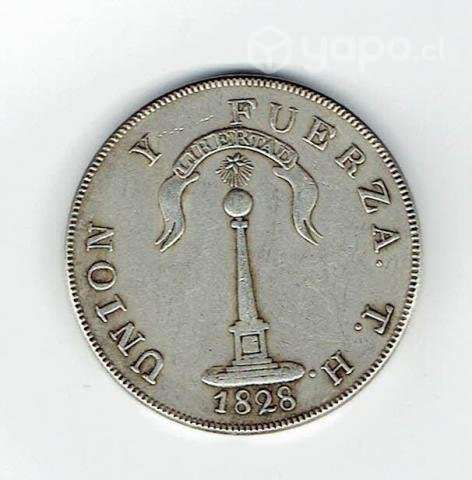 Moneda Chilena 1 Peso De Coquimbo, 1828 - Imagen 2