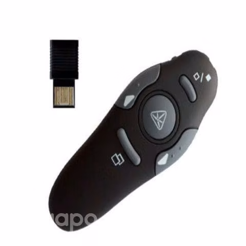 Presentador inalambrico usb, laser rojo. 5 botones
