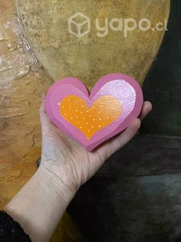 Corazones hechos a mano