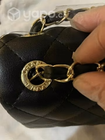 Bolso cuero Chanel piel caviar negro