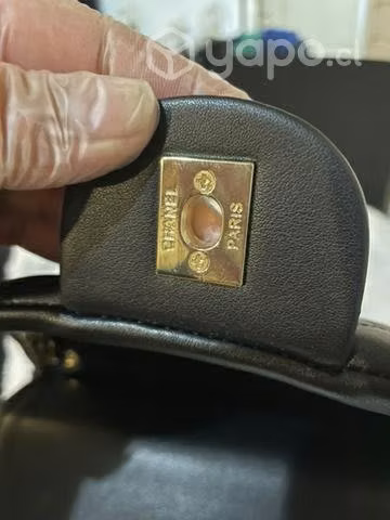 Bolso cuero Chanel piel caviar negro