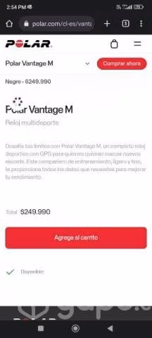Reloj polar vantage M
