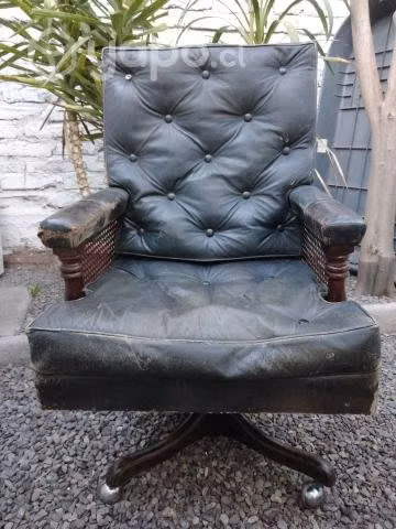 Sillón Madera Giratorio * Vintage
