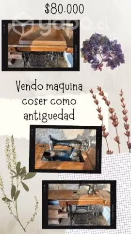 Maquina coser como antiguedad