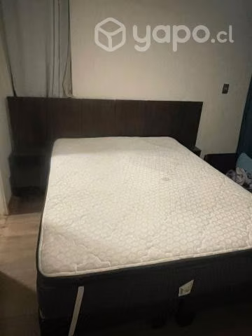 Cama 2 plazas Rossen con colchon europeo y respald