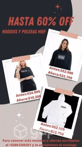 poleras y Polerones MDF originales
