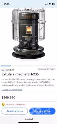 Estufa a parafina