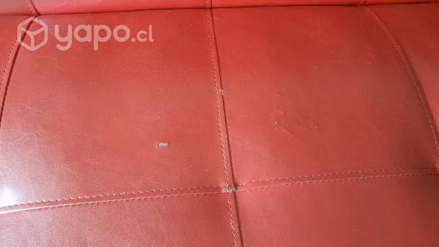 Futón rojo ecocuero - Imagen 4