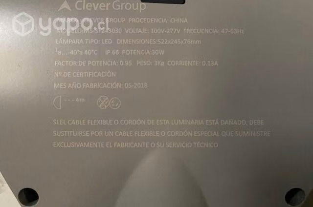 Luminaria Publica LED Oro 30W