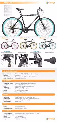 Bicicleta Gama modelo Alley Cat 6S 28"