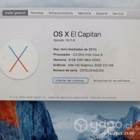 Mac Mini Procesador i5 - 8 Gb Ram SSD 250 Gb - Imagen 2