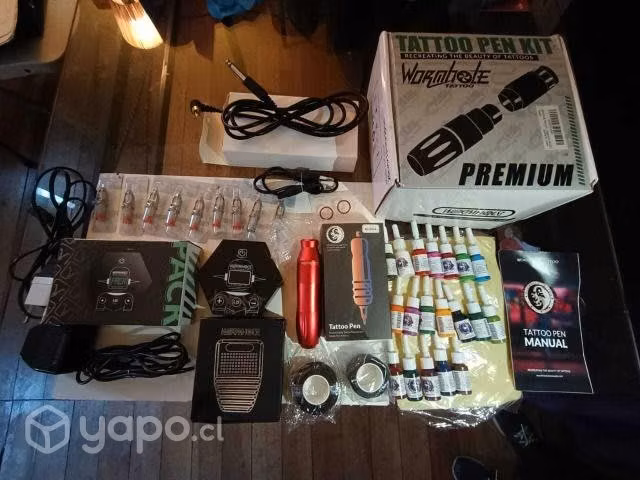 Maquina tatuadora tipo pencil kit completo