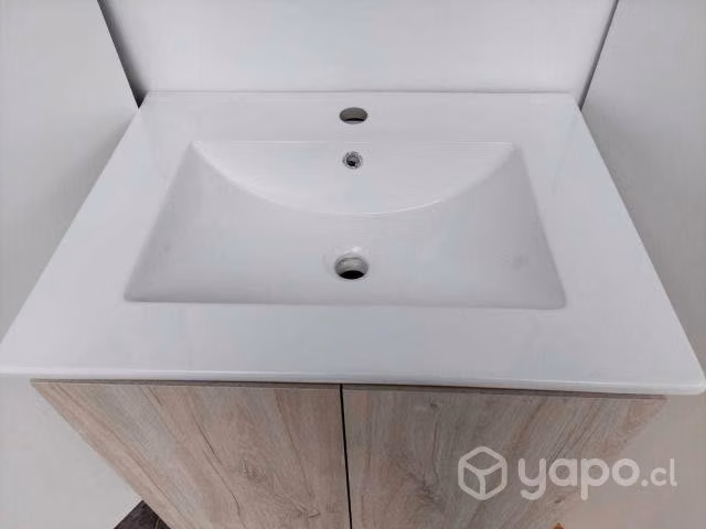 Muebles vanitorio flotante con cubierta de losa