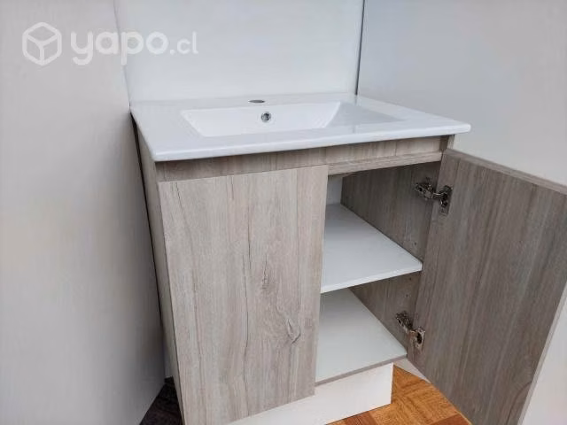 Muebles vanitorio flotante con cubierta de losa