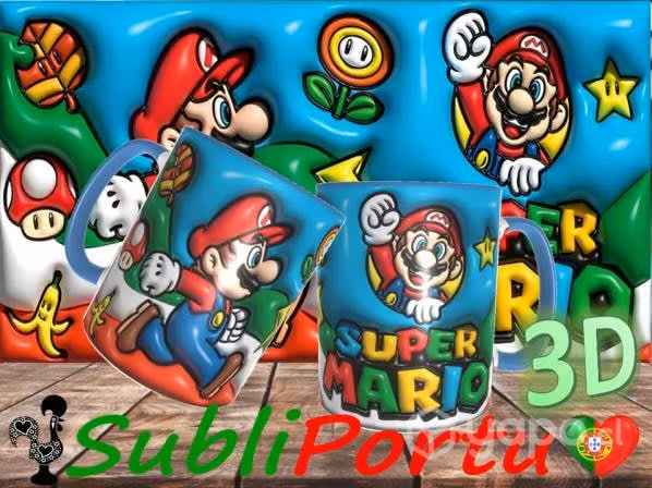 Tazas O Tazones Diseño 3D De Super Mario Bros, Lui