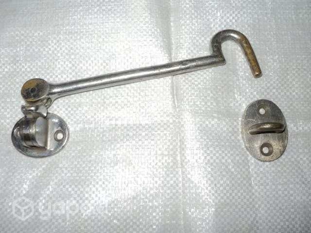Antiguo Cerrojo De Puerta, Bronce Cromado - Imagen 2