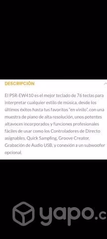 Teclado yamaha PSR EW-410 - Imagen 3