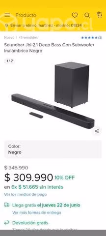 Soundbar JBL deep bass 2.1 Bluetooth