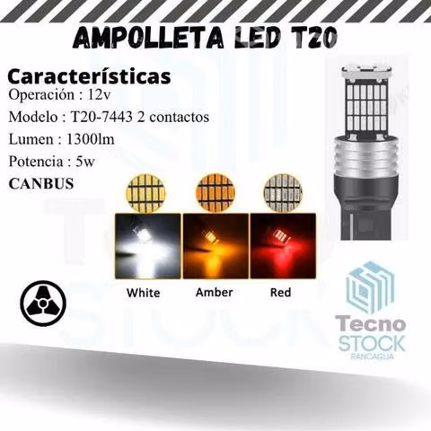 Ampelletas led T20 POSICION REVERSA FRENO