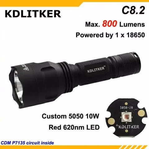 Linterna KDLITKER LUZ ROJA