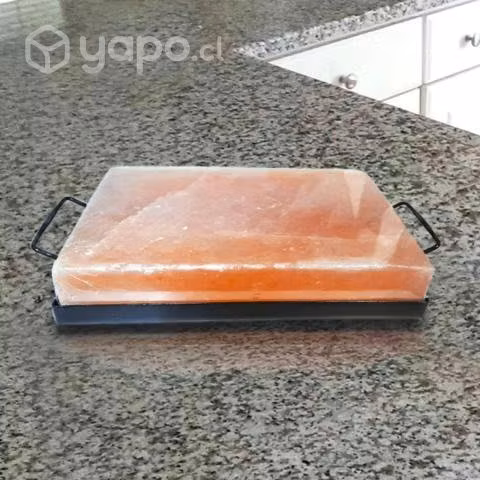 Tabla Sal Himalaya Con Soporte Metal