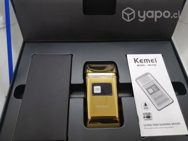 Afeitadora 3 cabezales kemei gold - Imagen 2