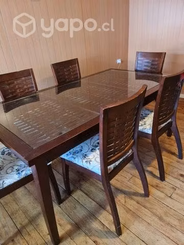 Comedor Magasa 6 sillas trenzado artesanal