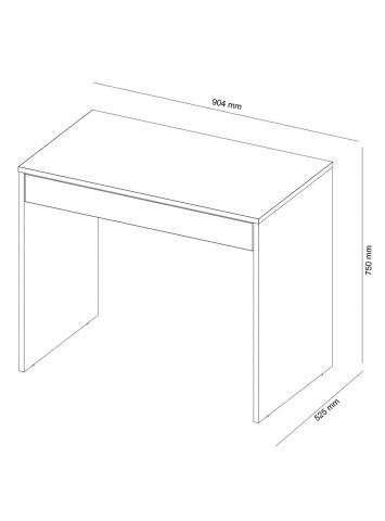 Escritorio blanco 1 cajón - Imagen 3