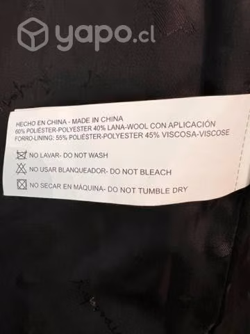 Abrigo NUEVO lana y polyester marca RAPSODIA - Imagen 4