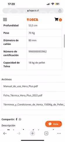 Estufa pellet Bosca Hera