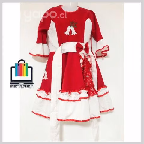 Traje de Huasita Rojo con Vuelos