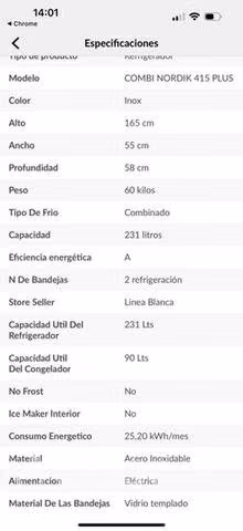 Refrigerador Madensa