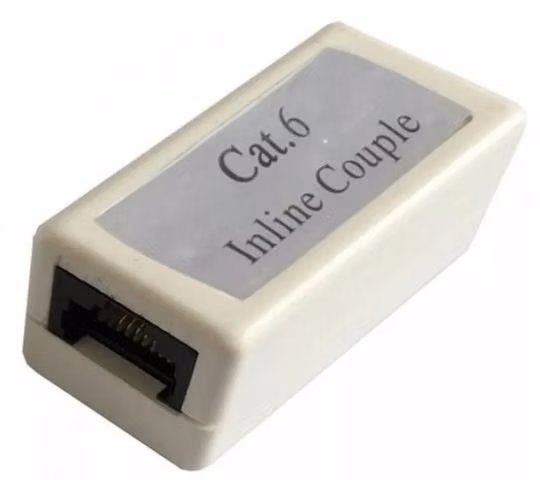 Copla rj45 cat6 hembra/hembra. union cable red