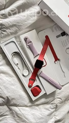 Apple watch serie 7 sport band red aluminum