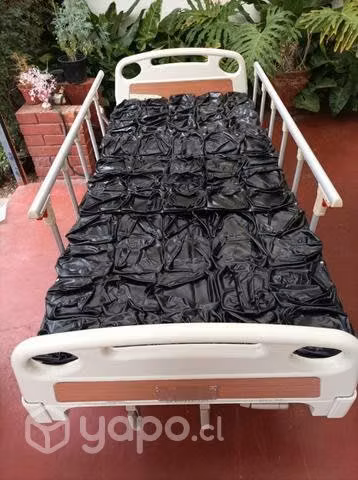 Cama Clínica Manual +Colchón +Colchón Antiescaras