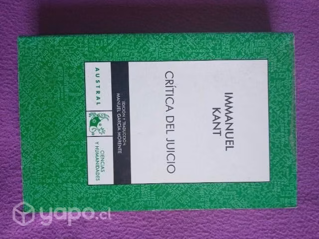 libro "Crítica del juicio" I. Kant