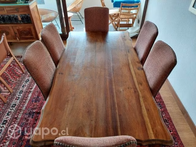 Juego de 6 Sillas Tapizadas en Madera de Lingue