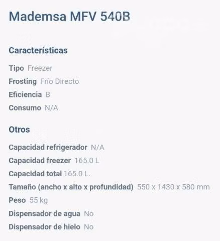 congelador vertical Mademsa - Imagen 6
