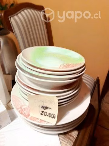 Juego de loza de 18 piezas para comida