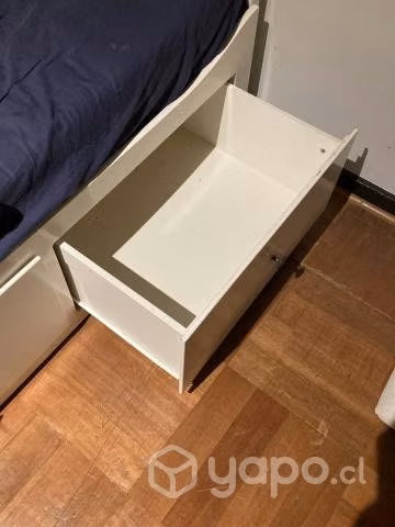 Cama single/ doble y almacenaje, hemnes (Ikea)