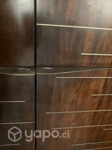 Mueble bar de madera con 2 puertas, repisas, 4 caj - Imagen 3
