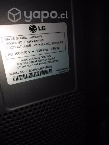 Televisor plasma lg 42 pulgadas
