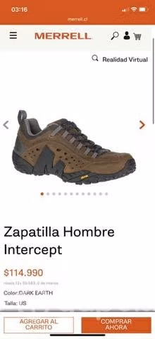 Zapatillas Merrell Intercept nuevas