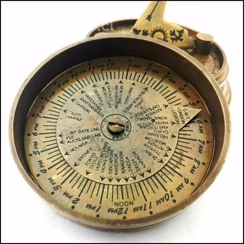 Reloj De Sol, Compás Y Brújula Náutica, Retro, 151 - Imagen 4