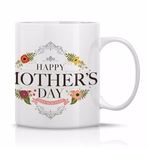 Taza/Tazon/Mug Happy Mothers Day Flowers/ Dia De M