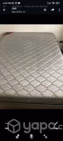 Cama y colchón de 2 plazas
