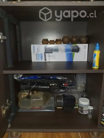 Acuario + mueble + peces + accesorios