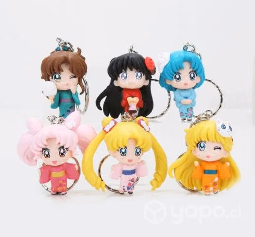 Llaveros sailor moon con kimono pack